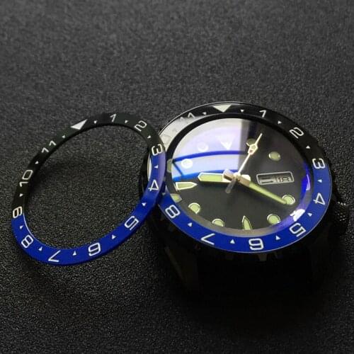 Luminous Flat ceramic bezel insert 38*31.5mm Luminous For Seiko SKX007 SKX009 watch parts