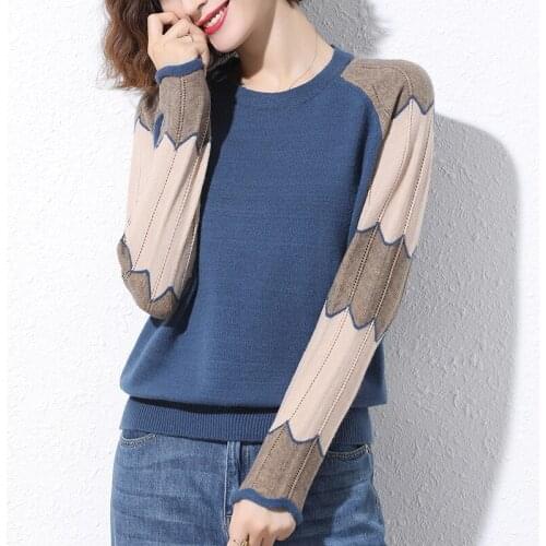 Harteen Sweater Female Women Clothing Thin Pullover Autumn Femme Top Basic Korean Fashion Vintage Loose Knitted Jersey Mujer