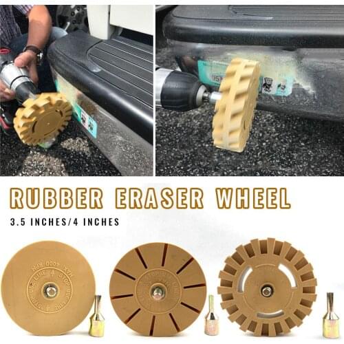 Universal Rubber Eraser Wheel For Removing Car Glue Adhesive Sticker Pinstripe Decal Remover Remove Tools