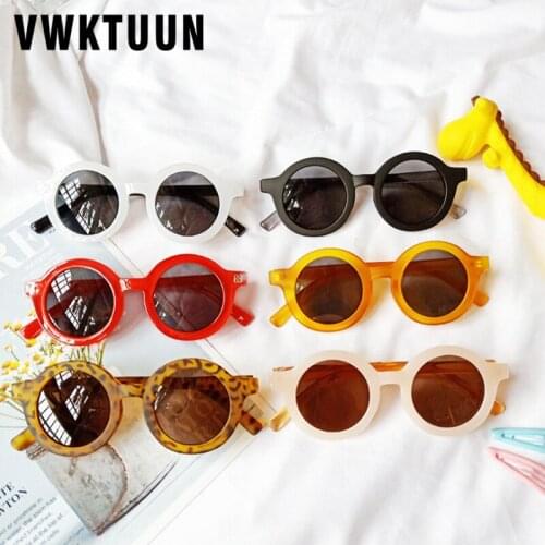 VWKTUUN Round Sunglasses Boys Girls UV400 Goggles Vintage Sun glasses Children Candy Color Cute Lovely Childs Sunglasses
