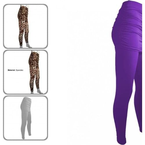 Clothing Stylish Solid Color Pleated Skinny Pants Skirt Activewear Women Leggings Skirt High Waist for Pilates