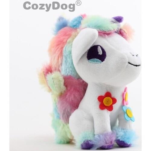 18 cm Unicorn Rainbow Horse Plush Toys Super Cute Unicorn Soft Stuffed Cartoon Doll Baby Kid Easter Birthday Gift Home Car Decor
