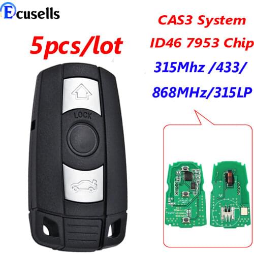 5PCS/LOT, HOT SALE 3 Button Remote Key for BMW 3 5 Series X1 X6 Z4 315MHZ With ID7944 Chip