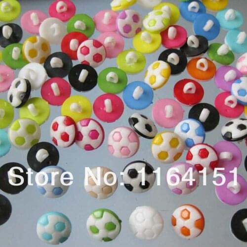 50pcs Kids Accessories Outerwear Soccer Shape Button 16mm Mixed Color clothing set Buttons For Craft Sewing Button sk0182