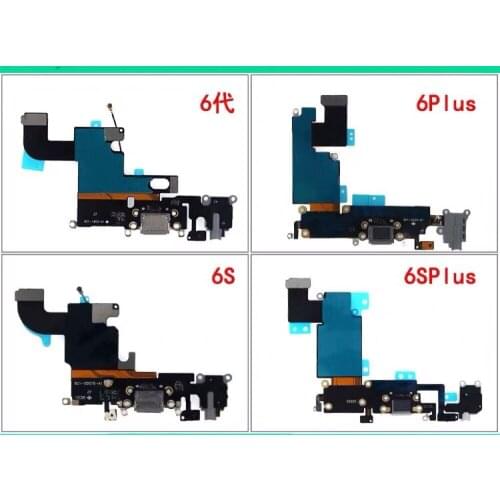6 6plus 6S 6SP USB Charging Connector Flex Cable IC Headphone Jack Flashlight Microphone Motherboard Repair Part Signal Antenna