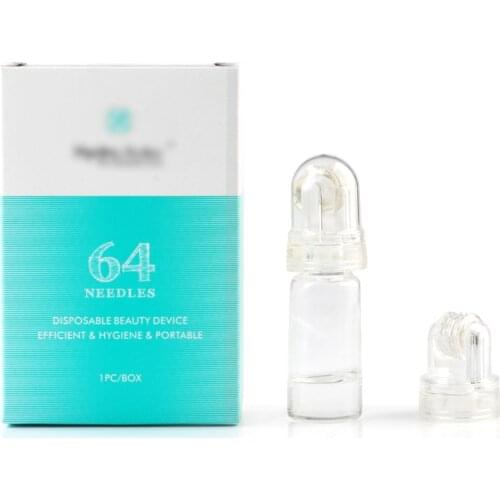 64 Needles Skin Rejuvenation Tightening Fine Line Wrinkle Reduction Shrink Large Pores Microneedles Roller For Home Use