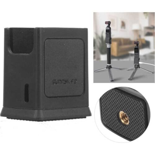Sunnylife Camera Charging Base Tripod Adapter Fixed Holder Type-C Charger Port with 1/4" Screw for DJI OSMO Pocket 1/2 Camera