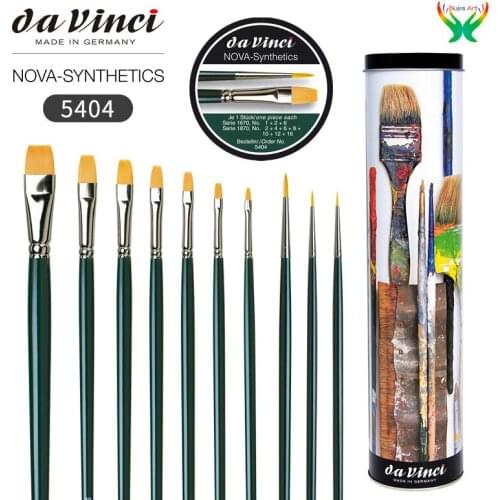 Da Vinci Top-Acryl 5404 Synthetic Fiber Oil Brush Set of 10 cylinders watercolor brush oil paints For children and beginners pen