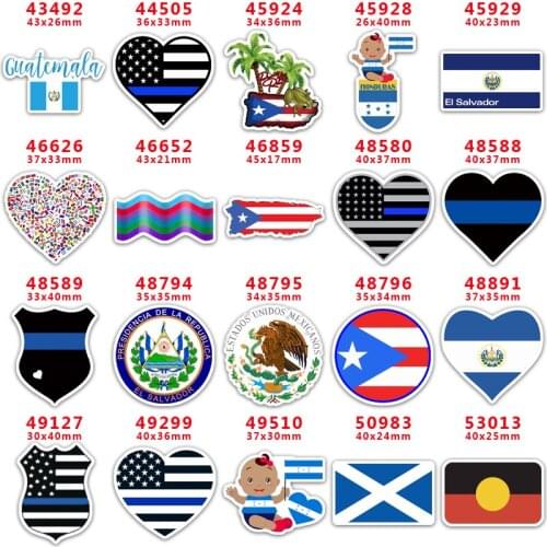 Choshim brand 10 Pcs Planar Resin flatback Flag Cartoon for DIY hairbow accessory decoration PR 23726