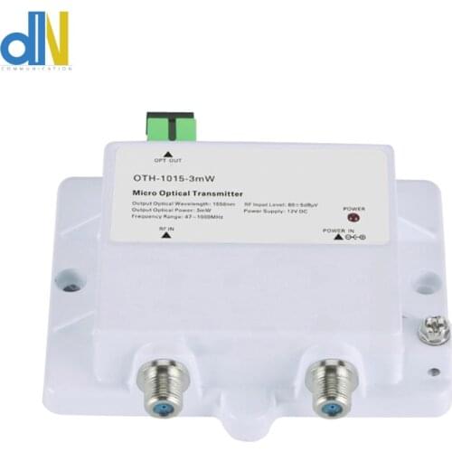 CATV fibra optica FTTH OTH-1015-3mW Micro Optical Transmitter CATV Single-mode fiber optic 47-1000MHz 1550NM with SC/APC
