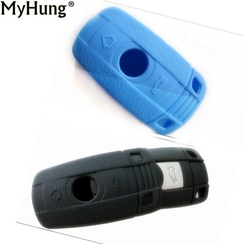 Car key case For BMW X1 X5 X6 1 3 5 7 E Series Z4 Silicone Key Holder Cover 1pc Colorful Car Styling