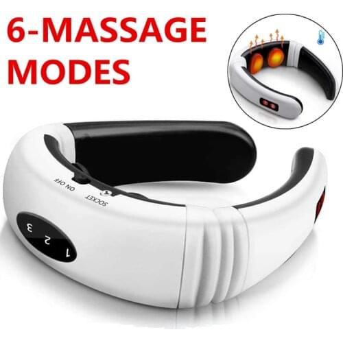 Electric Neck Massager & Pulse Back 6 Modes Power Control Far Infrared Heating Pain Relief Tool Health Care Relaxation Machine