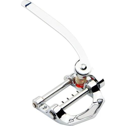 Guitar Vibrato Tailpiece Tremolo Flat Top Body Tremolo Unit Vibrato Bridge for Tele, SG, LP, ETC Electric Guitars(Silver)