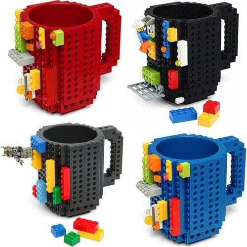 Creative Milk Mug Build-on Brick Mug Cups Coffee Cup Drinking Water Holder for LEGO Building Blocks Design