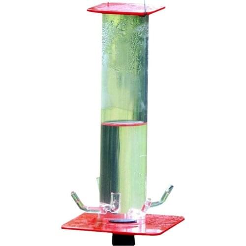 Hanging Cylindrical Bird Feeder Drinker Plastic Outside Decoration Birds Water Food Dispenser Outdoor Feeding Dispenser