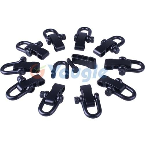YOUGLE 10 Pcs/Lot Zinc Alloy U Shape Adjustable Shackle Buckles for 550 Paracord Bracelet Outdoor Survival Project