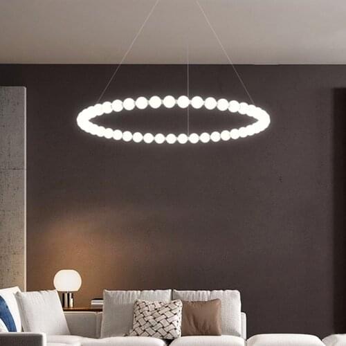 Copper Luxury LED Chandelier Lighting Dining Living Room Glass Ball Round Hanging Lamp Bedroom Home Deco Modern Creative Fixture