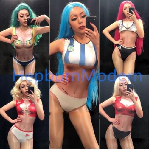 Sexy world cup cheerleading costume cosplay costumes Girl Club women Cheerleader Cheer Uniform one piece bodysuit