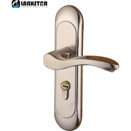 High-grade Stainless Steel Interior Door Solid Wood Bedroom Handle Lock