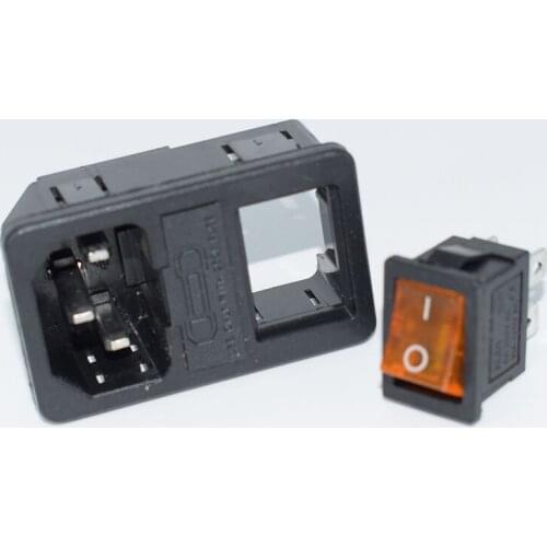 1PCS yellow light Computer case machinery equipment of switch power supply socket and switch control quality goods