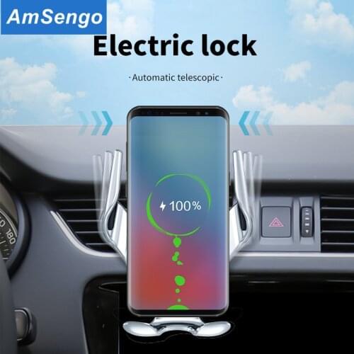 10W Infrared Induction Wireless Car Chargers For iPhone 12 Pro XS Max Samsung Air Vent Mount Phone Holder Xiaomi Car Chargers