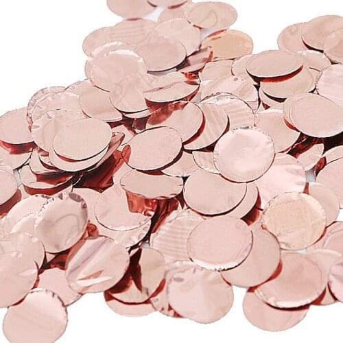 15G Rose Gold Multicolor Paper Confetti Mix Color for Wedding Birthday Party Decoration Round Tissue for Clear Balloons