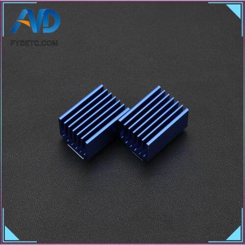 2pcs Big Blue Aluminum Driver Heat Sink Cooling Block Heatsink For FYSETC TMC2100 TMC2208 V1.2 TMC2130 V1.0 V1.1 Stepper Motor