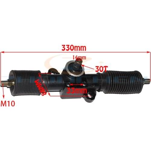 330mm karting thread DIY professional parts metal vehicle accessories steering gear pinion assembly durable solid shaft frame