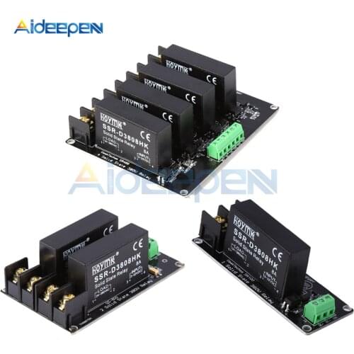 380V 8A 1 2 4 Channel Solid State Relay Module High and Low Level H-L Trigger Board SSR-D3808HK Switch Controller For Arduino