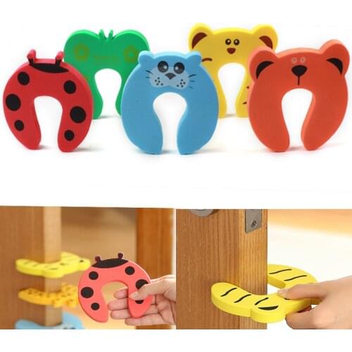 5pc/ Lot Anti-clip Door Card Padded Baby Safety Door Card Slot Anti-collision Door Plug Anti-lock Security Creative