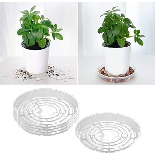 5x Plastic Garden Flower Plant Saucers Water Tray Base Indoor Outdoor Accs