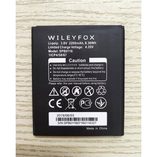 High Quality SPB0116 Battery for Wileyfox Spark / Spark+ SPB0116 phone battery 3.8v 2200mAh