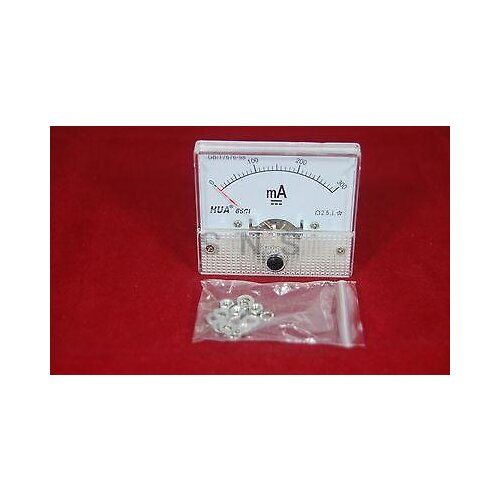 Analog Ammeter Panel Current Meter 85C1 DC1mA 2mA 10mA 20mA 30mA 50mA 100mA 200mA 300mA 500mA
