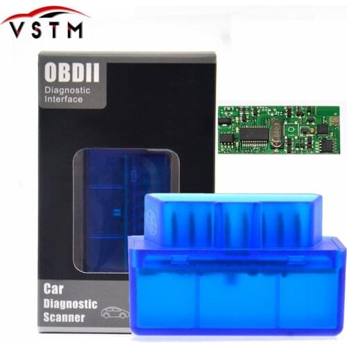 HOT Mini OBD2 Eml327 V1.5 25k80 Bluetooth Adaptor Car Auto Diagnostic Scanner for Android/ PC Automotive Scaner Elm327 Real V1.5