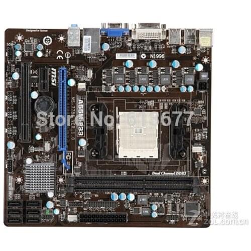 Free shipping original motherboard for MSI A55M-P33 Boards FM1 DDR3 RAM 16G Desktop Motherboard