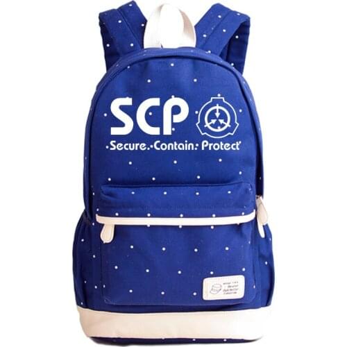 Secure Contain Protect SCP 3 Colors Backpack Dot Point School Teenagers Student Book Travel Laptop Girl Boys Bags Rucksack