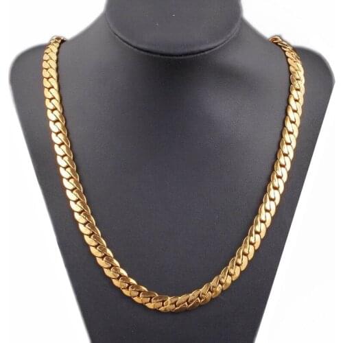 4mm 16-30 Golden Inch O-Chain Unisex Lobster Clasp Cool Men Women Simple Hip Hop Link Decoration Necklace Jewelry