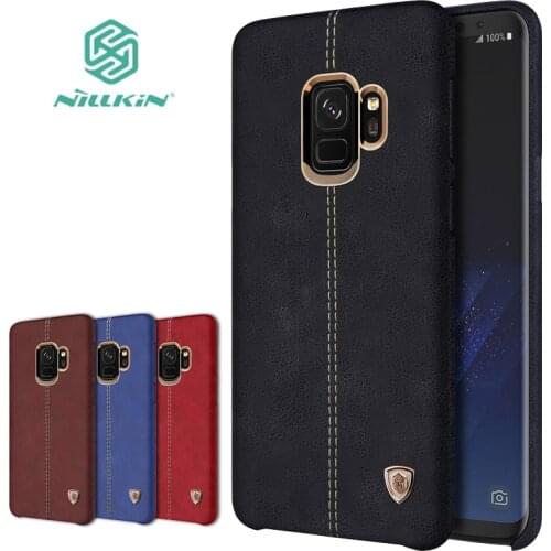 For Samsung Galaxy S9 Case Nillkin Englon Series Cell Phone Leather Case Luxury Back Cover Case for Samsung S9 Armor Phone Case