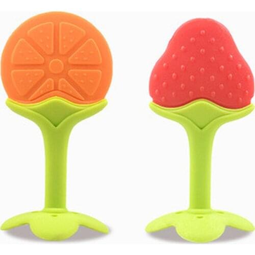 Newborn Baby Silicone Teether Gifts Toys Cute Fruit Shape Kids Teethers Safety Children Teething Infants Chewing Toys for Babies