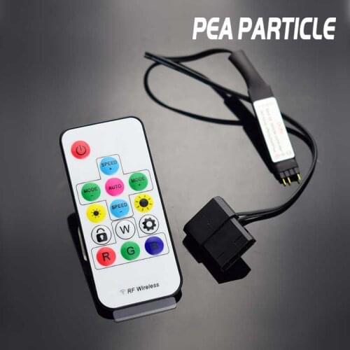 Pea Particle light RGB remote control 12V 4pin/5v 3pin lighting Controller 4D interface from motherboard RGB port to power suppl