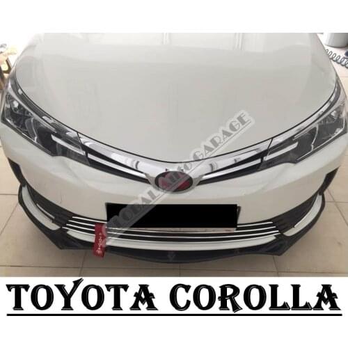 For TOYOTA COROLLA Front Bumper Attachment Lip 2007-2020 Piano Glossy Black Splitter Diffuser Universal Spoiler Bumper
