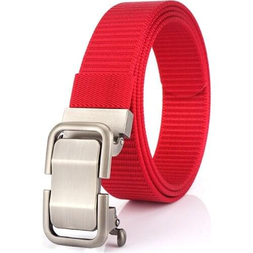 FlyingArt outdoor Tactical mens Nylon thick canvas belt youth Korean casual toothless Quick Release Jeans automatic Buckle Belt