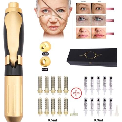 0.3ML 0.5ML Hyaluronic Acid Pen 2 IN1 Hyaluron Gun for Lip Injection Lifting Metal High Pressure Atomizer Anti Wrinkle Beauty