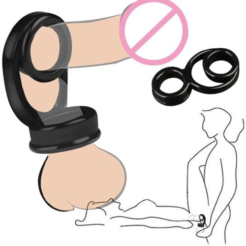 Scrotum Bind Delayed Ejaculation Cock Ring Sex Toys For Men Erection Sex Adult Products Elastic Penis Ring Pumps & Enlargers