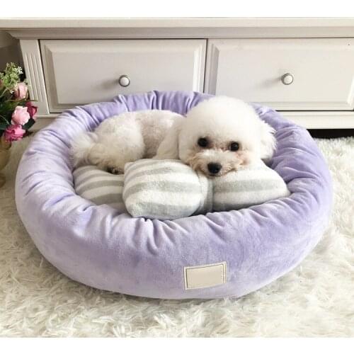 Dog Beds Warm Kennel Nest Soft Mats Fashion Cushion Comfortable Pet House Dog Supplies With Pillow