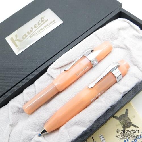 Kaweco Frosted Sport Peach Pen Set Ballpoint Pen + Fountain Pen Set | İsme Special Pen