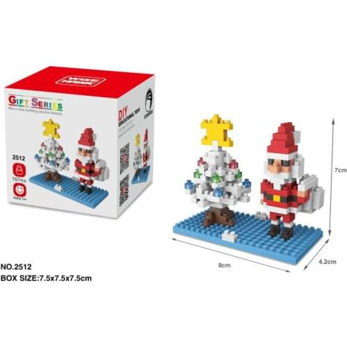 Mini Building Blocks Toys Christmas Cartoon Character Model Educational Figure Bricks Toys for Children Christmas Gift Toys
