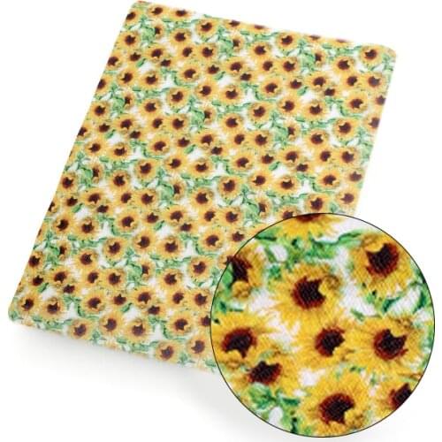 AHB 45*140cm 1pc Polyester Cotton Fabric Sunflower Printed Sheet Home Textile Handmade Craft Supplies DIY Clothes Supplies
