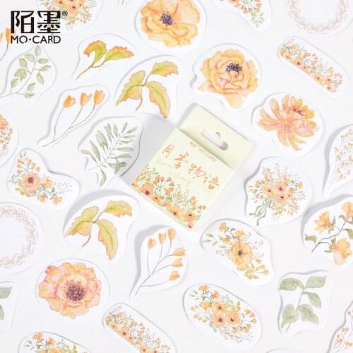 46 pcs/box Rose Story Series Decorative Stationery mini Stickers set Scrapbooking DIY Diary Album flower Stick Lable
