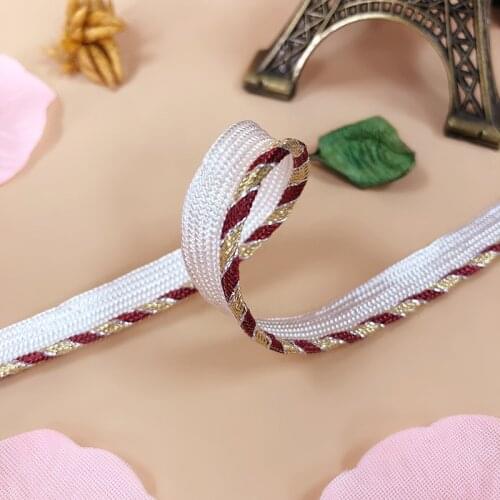 New Fashion Gold Glittery Shiny Stripe Ombre Braided Piping Lip Cord Pillow Cushion Trim Upholstery Edging Trim Sewing Supplies